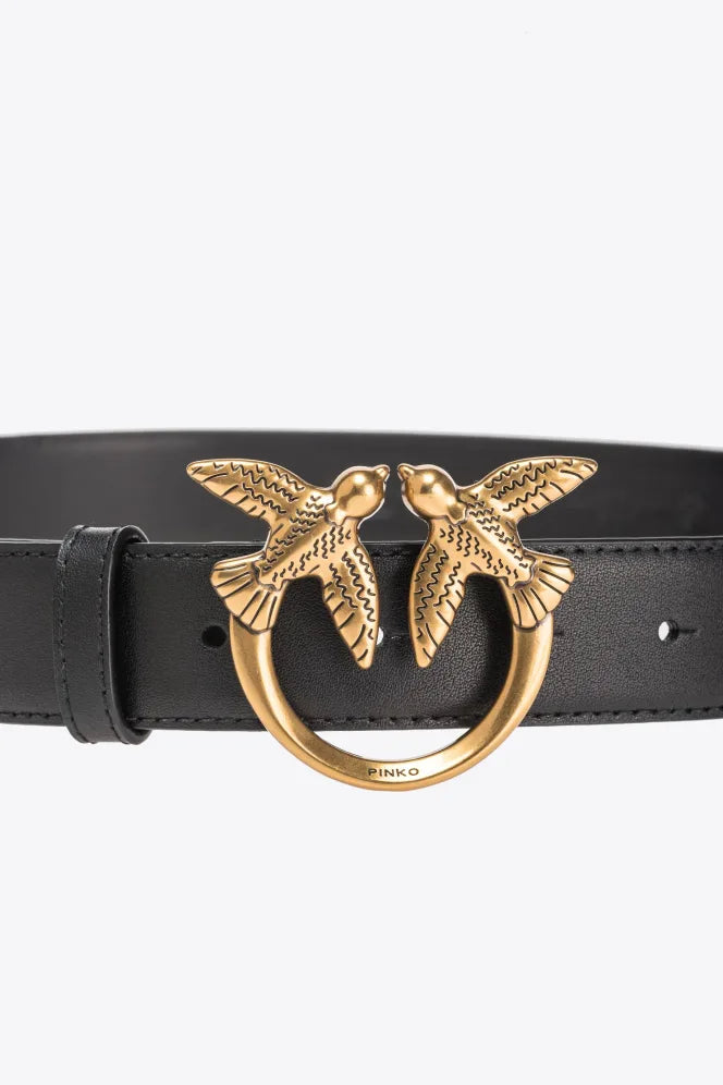 CINTURA LOVE BIRDS IN PELLE 3CM