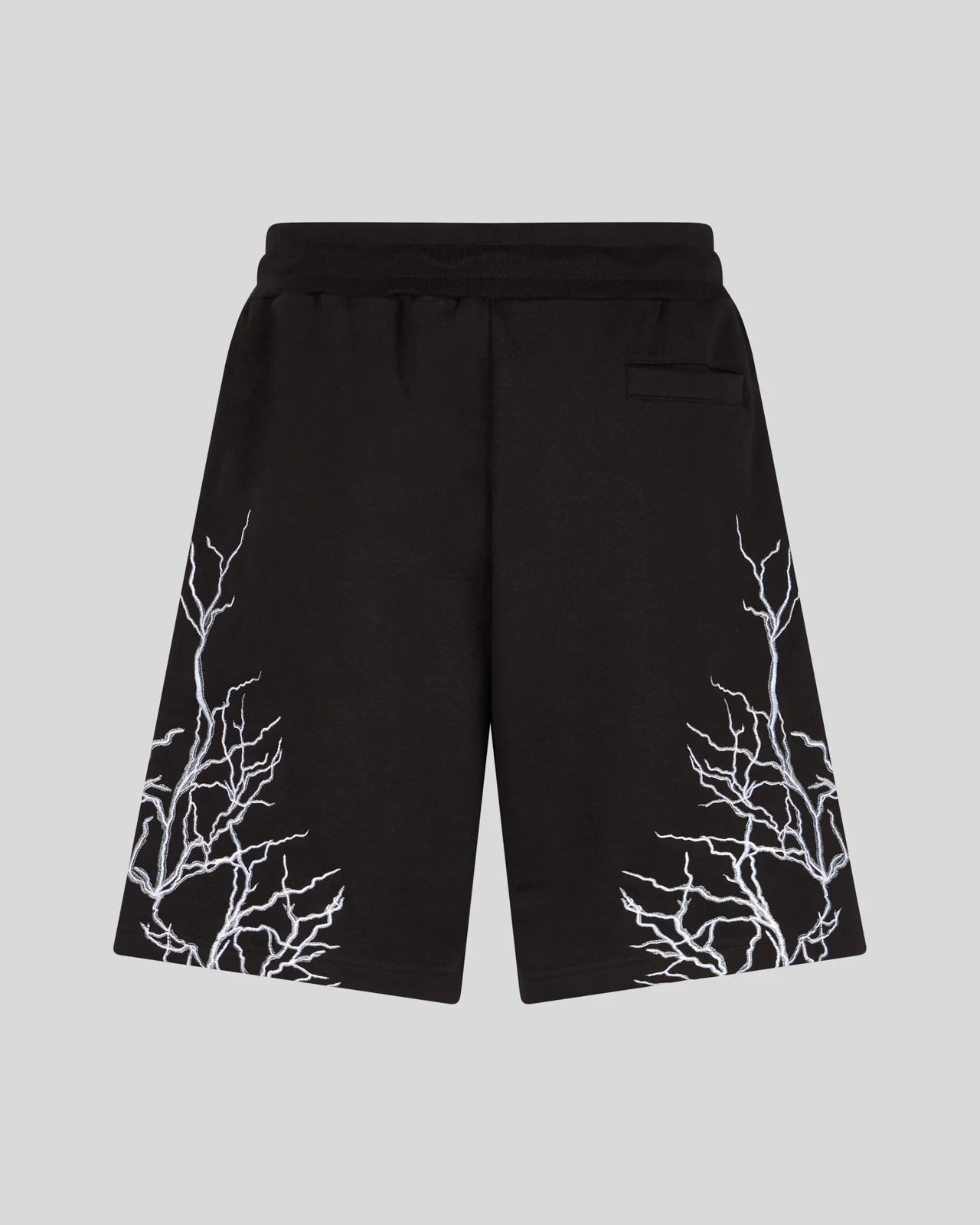 PHOBIA PANTALONCINI NERI CON FULMINI RICAMATI GRIGI