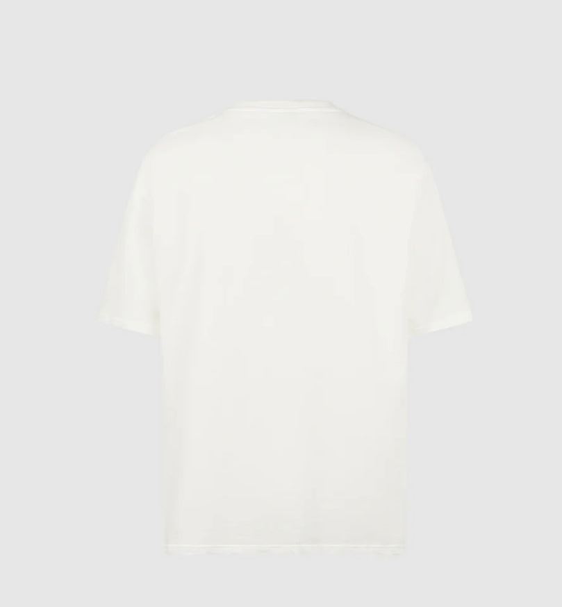 T-SHIRT BIANCA CON STAMPA SKELETON NERA