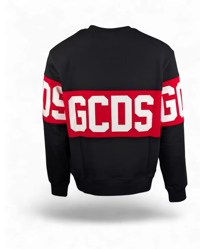 FELPA GIRO COLLO BAND LOGO GCDS