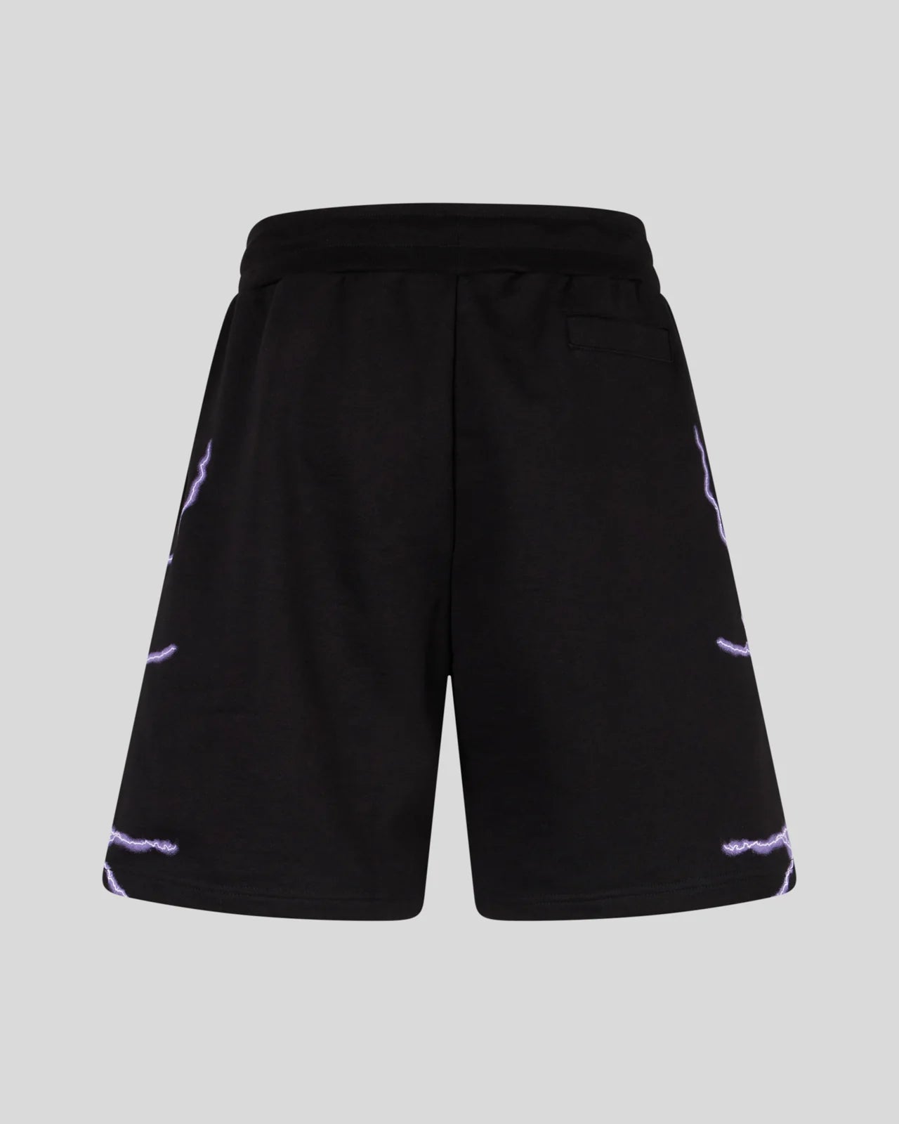 PHOBIA PANTALONCINO NERO CON FULMINI LATERALI VIOLA