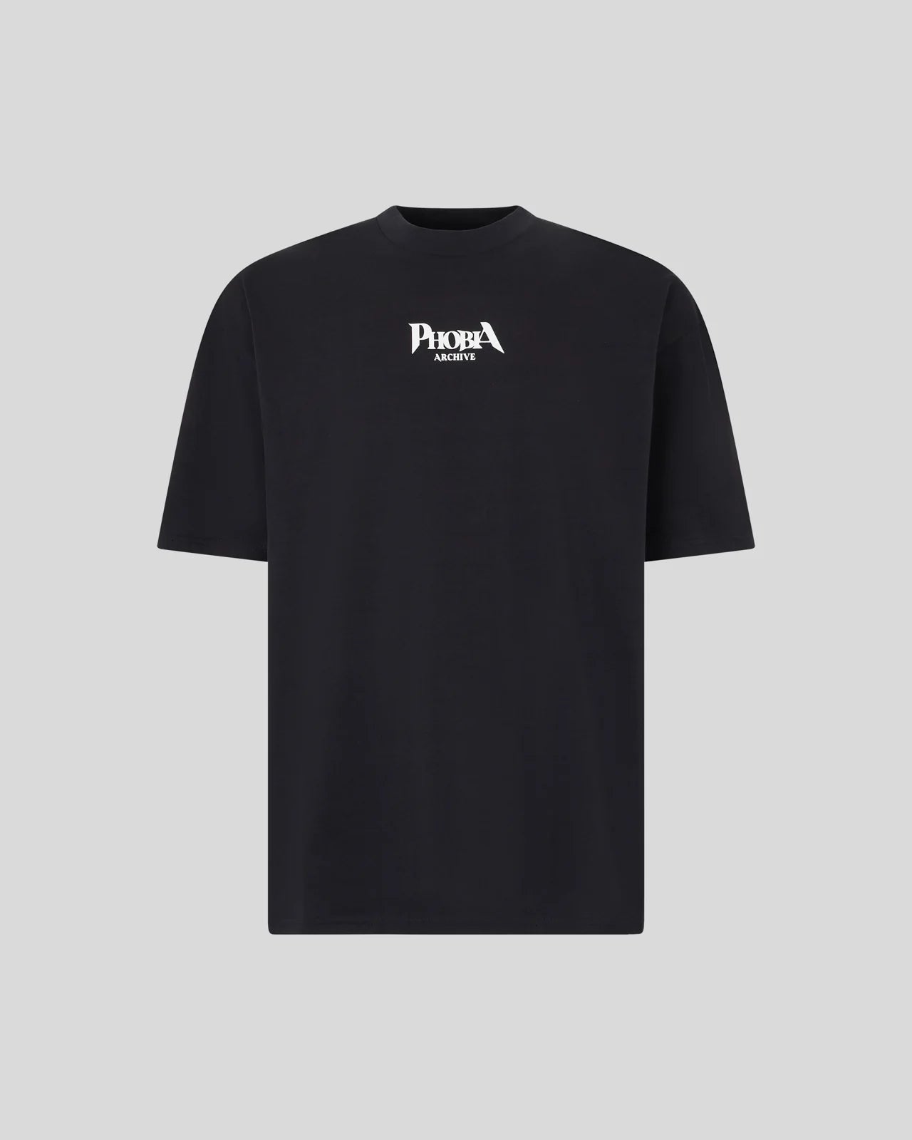 PHOBIA T-SHIRT NERA CON GRAFICA BAT EYE VIOLA