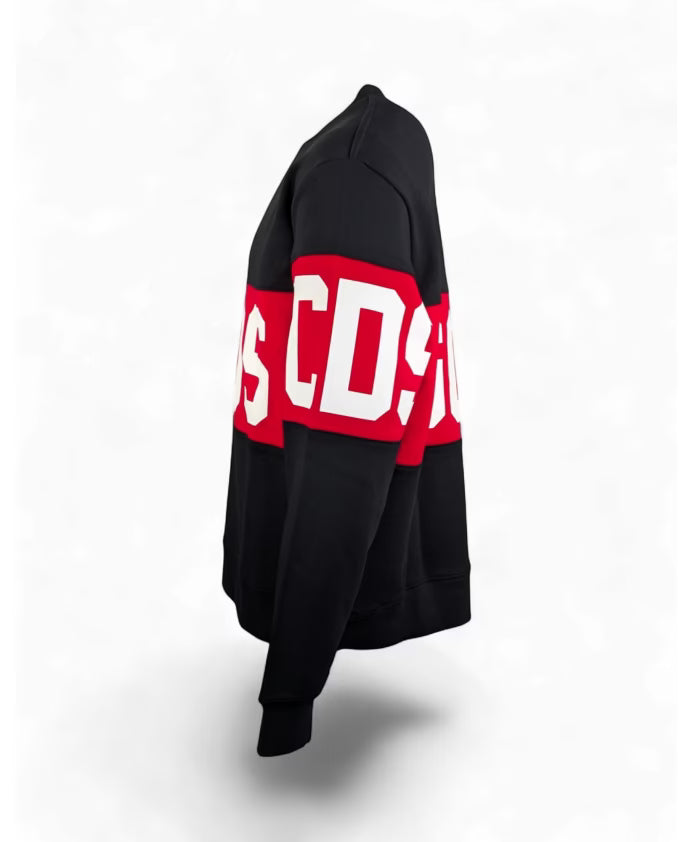 FELPA GIRO COLLO BAND LOGO GCDS