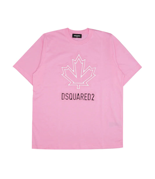 T-Shirt Maple Leaf Rosa